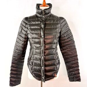 Rudsak Black Glossy Down Puffer Short Puffer Coat Size PS